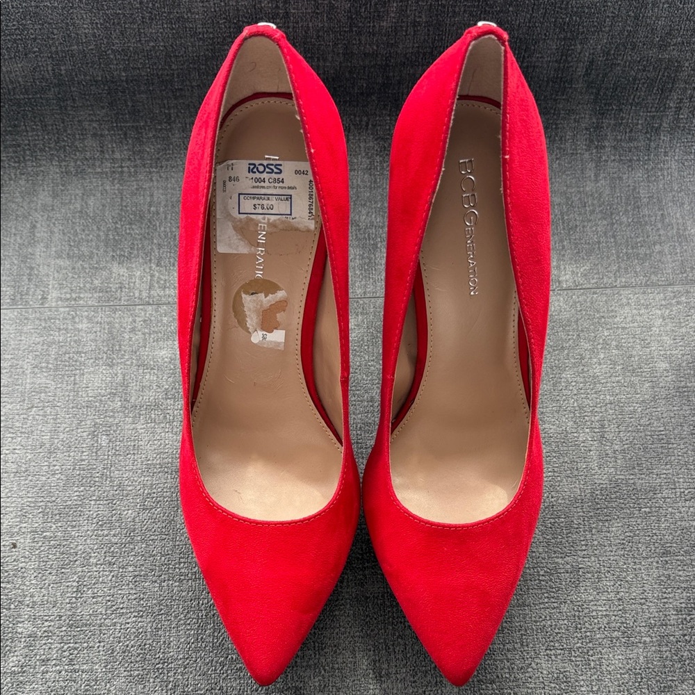 BCBGeneration Vibrant Red Women's Heels - Size 8